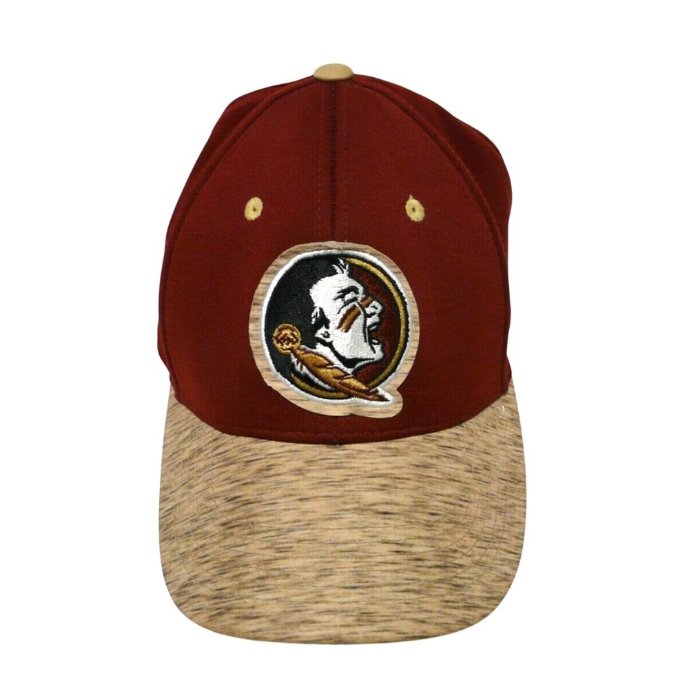 Top of the World FSU Hat Mens One Fit‎ Stretch Red Tan Heritage Seminoles Cap